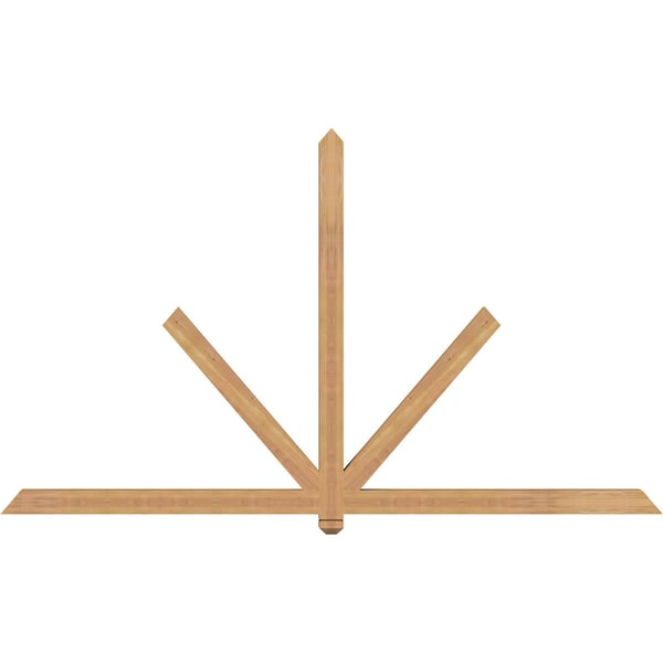 Ekena Millwork Kennewick Timber Gable Bracket, Western Red Cedar, 96"W x 56"H x 3 1/2"D x 3 1/2"F, 14/12 Pitch GBW096X56X0404KEN00SWR - main